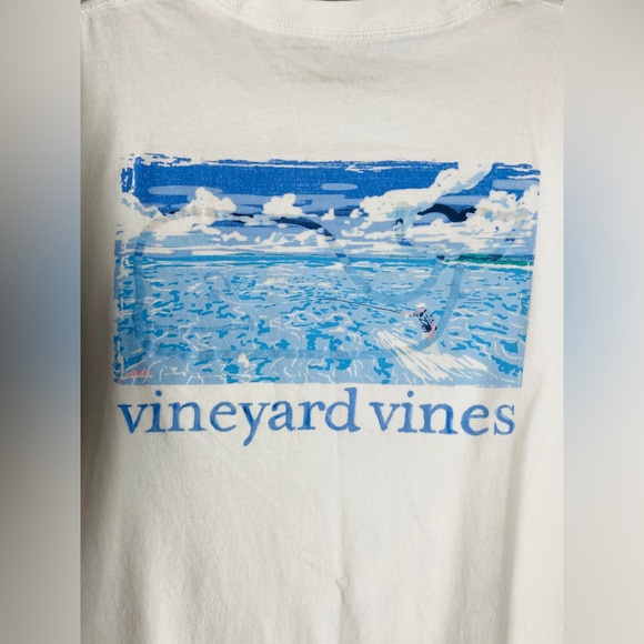 Vineyard Vines Men's Cream Short Sleeve L Tee - Picture 5 of 9